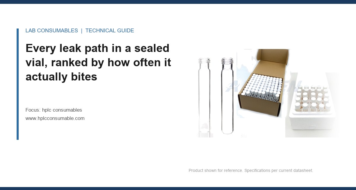 Every leak path in a sealed vial, ranked by how often it actually bites