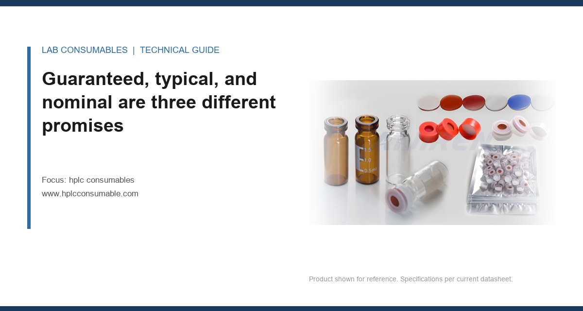 Guaranteed, typical, and nominal are three different promises