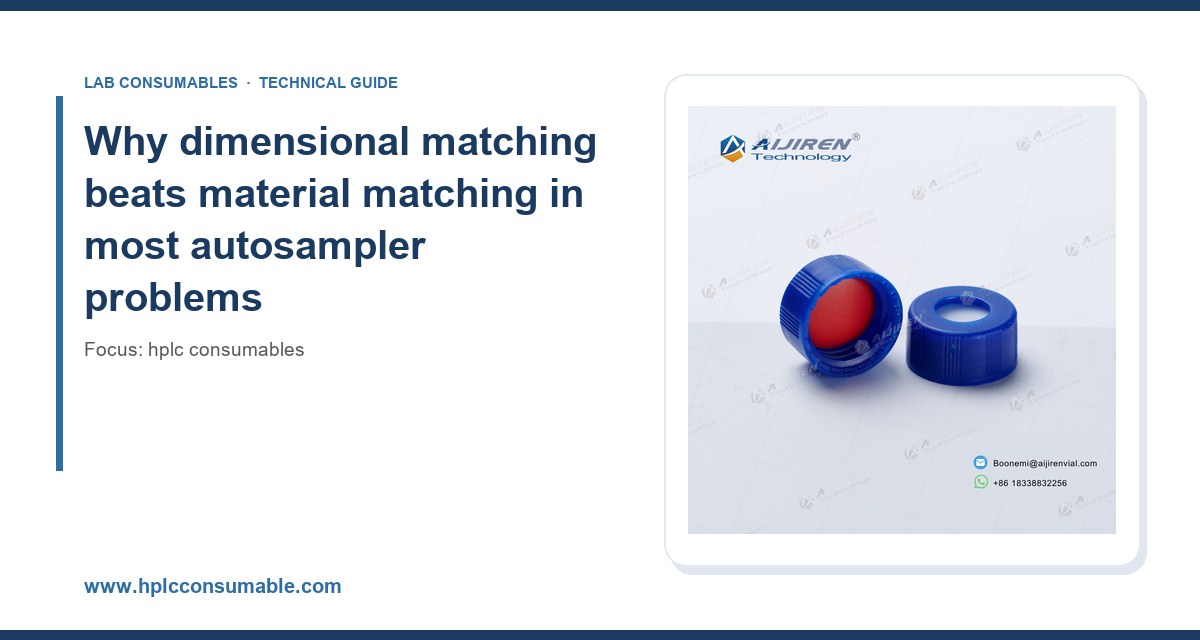 Why dimensional matching beats material matching in most autosampler problems