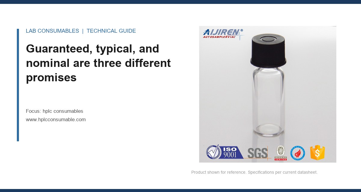 Guaranteed, typical, and nominal are three different promises