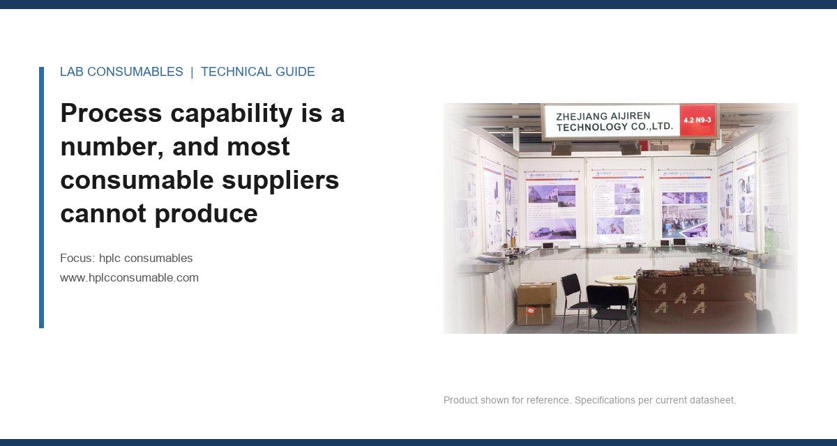Process capability is a number, and most consumable suppliers cannot produce